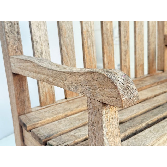 Wood Children's Garden Bench or Seat of Teak From England For Sale - Image 7 of 10