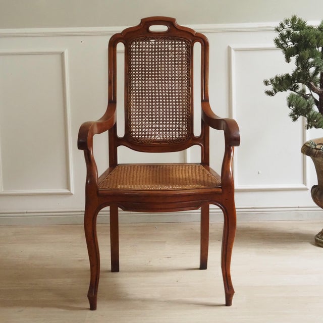 Art Nouveau Armchair in Walnut with Viennese Caning, 1900 For Sale - Image 11 of 12