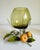 1950s Italian Toleware Hurricane Candle Holders With Citrus Accents For Sale - Image 4 of 12