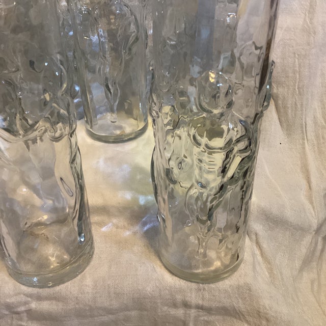 Glass Vintage Libbey “La Femme & “La Homme” Highball Glasses - Set of 7 For Sale - Image 7 of 10