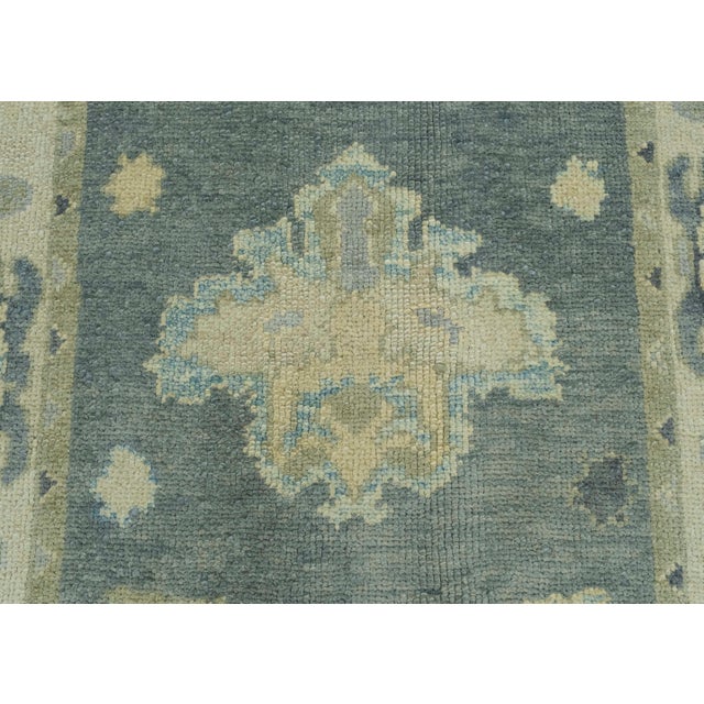 Turkish Oushak Rug 3'11" x 10' #18035 For Sale In Houston - Image 6 of 8