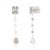 Metal Modernist 1.08ct Mixed Cut Diamond Teardrop Chain Earrings in 14k White Gold- A Pair For Sale - Image 7 of 13