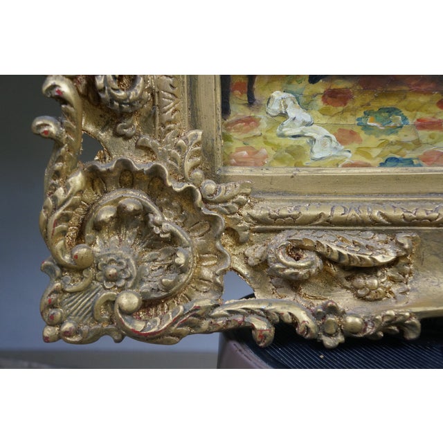 Late 20th Century 20th Century "The Keepsake" Regency Style Oil Painting After Charles Haigh Wood For Sale - Image 5 of 11