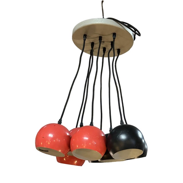 Eyeball Eight-Lights Pendant, 1970s For Sale