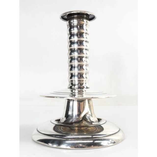 American 20th Century American Sterling Silver Weighted Candlestick For Sale - Image 3 of 10
