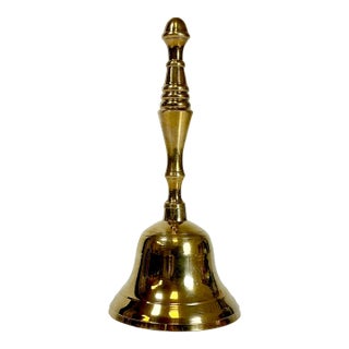 1970s Mid-Century Brass Dinner or Front Desk Chime Bell Decorative Object. For Sale