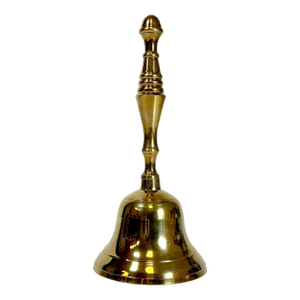 1970s Mid-Century Brass Dinner or Front Desk Chime Bell Decorative Object.