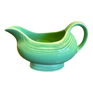 Vintage HLC Fiestaware Light Green Gravy Boat-Homer Laughlin-40s-Art Deco-Retro