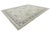 Modern Oushak Style Hand-Knotted Wool & Silk Area Rug in Soft Beige and Blue For Sale - Image 4 of 12