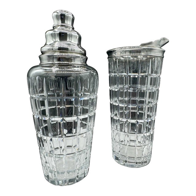 Hawkes Cut Glass Cocktail Shaker & Pitcher - Set of 2 For Sale