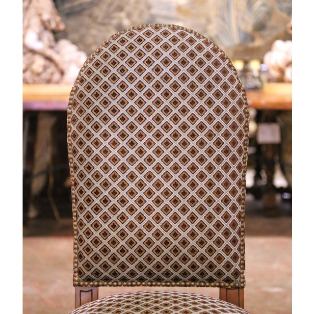 Mid-Century French Louis XV Walnut Desk Chair With Upholstered Seat For Sale - Image 4 of 11