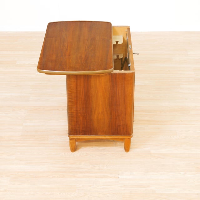 Mid Century British Mechanical Liquor Cabinet, 1950s For Sale - Image 11 of 15