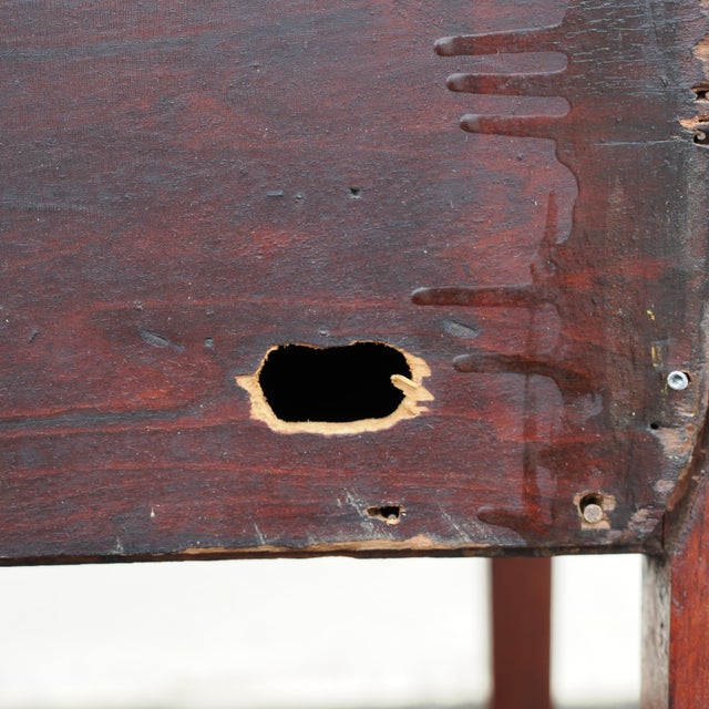 Brown Mid 19th Century Edwardian Mahogany Veneer Sheet Music Cabinet With Decorative Marquetry Inlay For Sale - Image 8 of 11