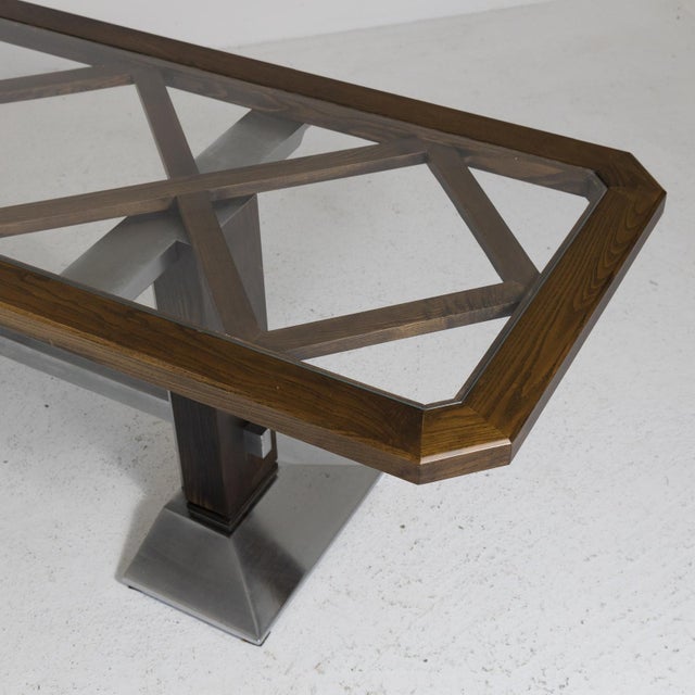 Vintage Sculptural Table in Chestnut, 1970s For Sale - Image 16 of 18