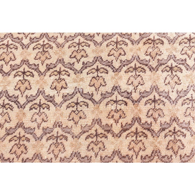 Cream Mid-20th Century Turkish Hereke Rug For Sale - Image 8 of 9
