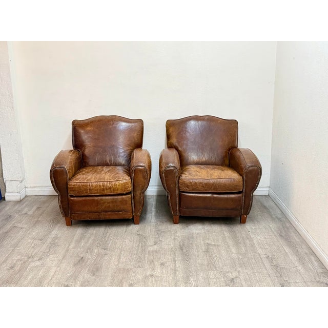 Pair of Recliner Leather Chairs For Sale - Image 10 of 11