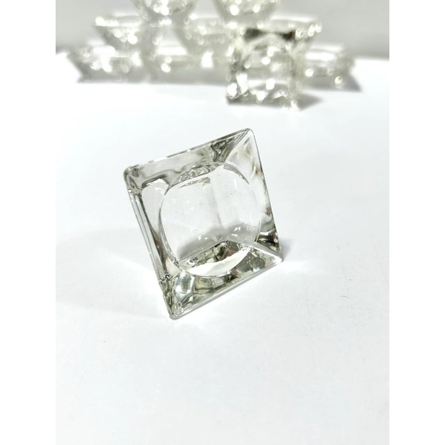 Vintage Square Glass Salt Cellars – Set of 12 For Sale In Louisville - Image 6 of 8