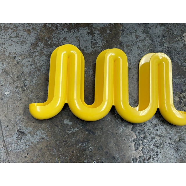 Contemporary Anna Dawson for Heller Swell Yellow Wall Catchall For Sale - Image 3 of 12