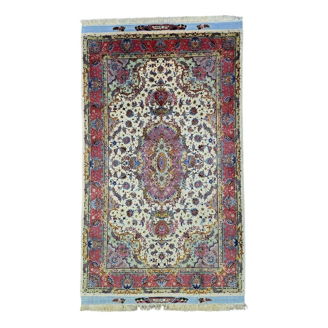 Middle Eastern Tabriz Rug in Silk For Sale