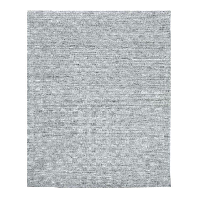 9x12 Ivory Handloomed Wool Subtle Textured Geometric Modern Carpet Rug For Sale