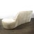 Beige Mid-Century Modernist Curved Sofa in Oyster Velvet Upholstery For Sale - Image 8 of 16