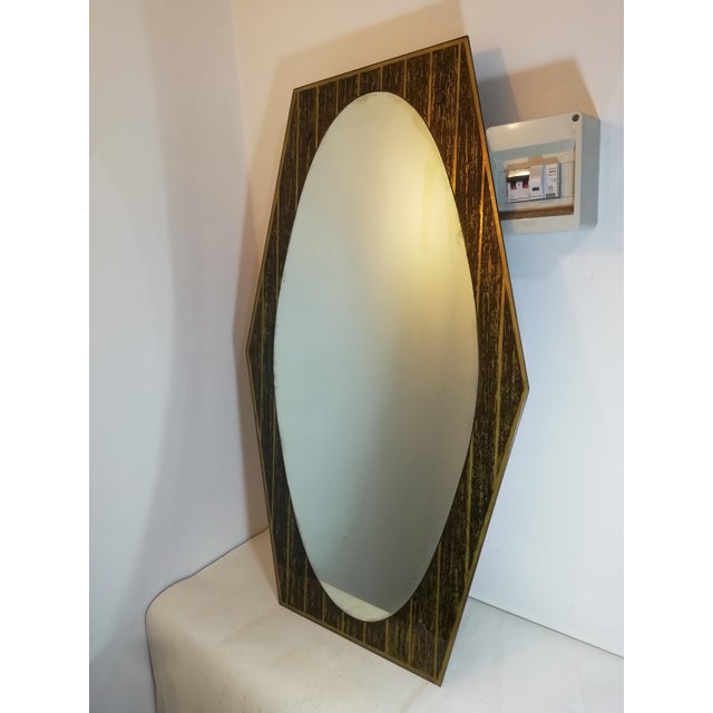 Vintage Painted Wood-Effect Mirror, Italy, 1950s For Sale - Image 16 of 16