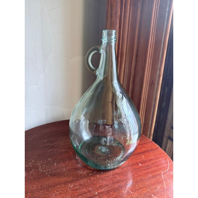 1977 One Gallon Green Glass Wine Jug Fullerton California For Sale - Image 10 of 11