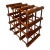 Vintage Mid-Century Modern Teak Wood Adjustable Wine Rack Holds 12 Bottles in the Style of Nissen Langaa of Denmark For Sale