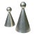 Vintage Sculptural Postmodern Ceramic Candleholders, Graduated Pair For Sale