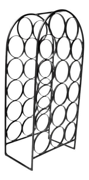 Arthur Umanoff Wrought Iron Seventeen-Bottle Wine Holder