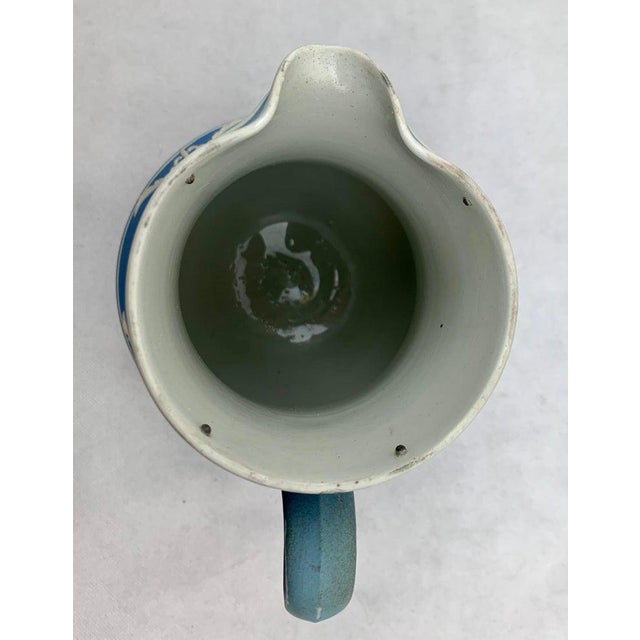 Dudson Jasperware Pitcher in Blue With Neo-Classical Motif-8.25” Tall For Sale In West Palm - Image 6 of 10