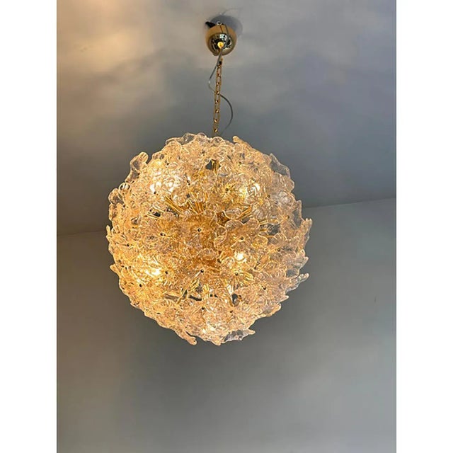 Gold Italian Murano Style Glass Chandelier by Simoeng For Sale - Image 8 of 9