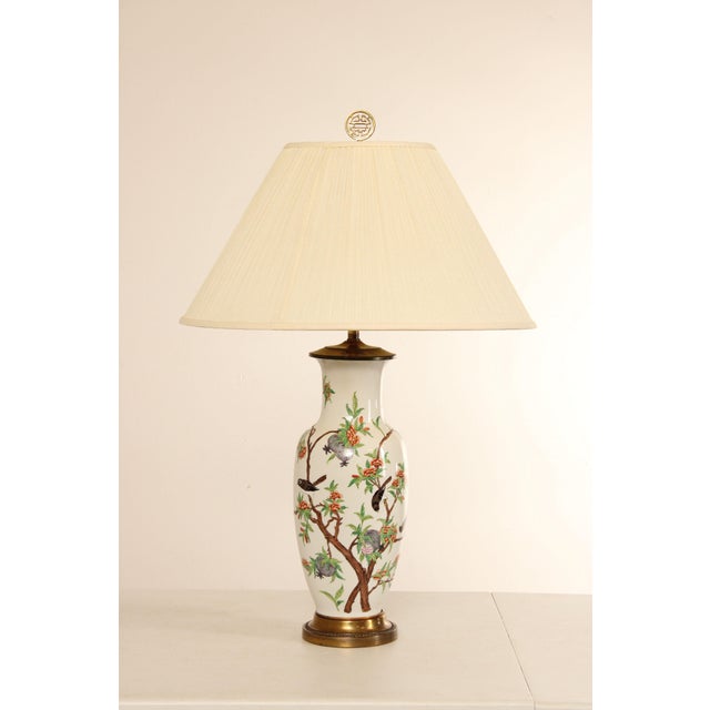 Japanese Pair of Hand Painted Porcelain Table Lamps For Sale In Philadelphia - Image 6 of 12