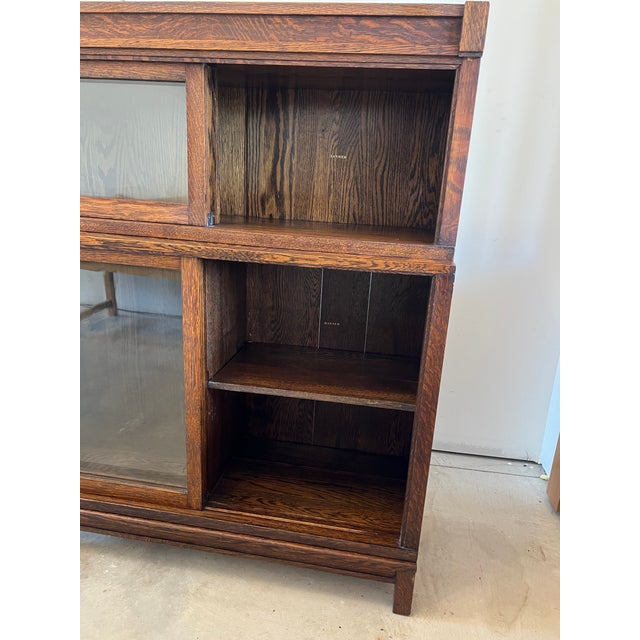 Antique Danner Two Stack Oak Book Case For Sale In Buffalo - Image 6 of 10