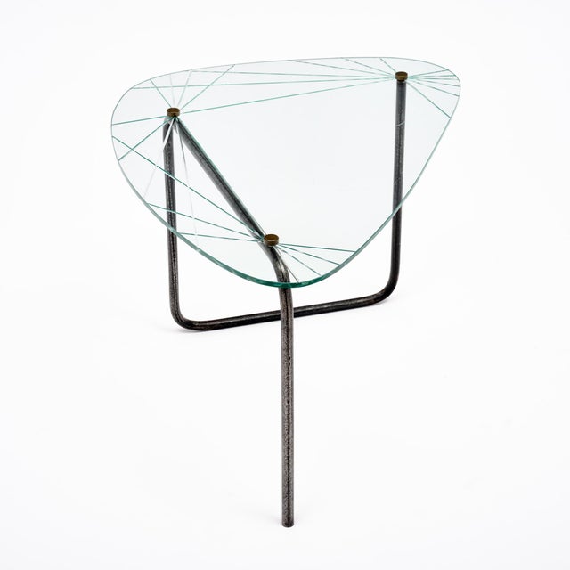 Period Mid-Century Modern Etched Glass Coffee Table, Circa 1970 For Sale In Austin - Image 6 of 9