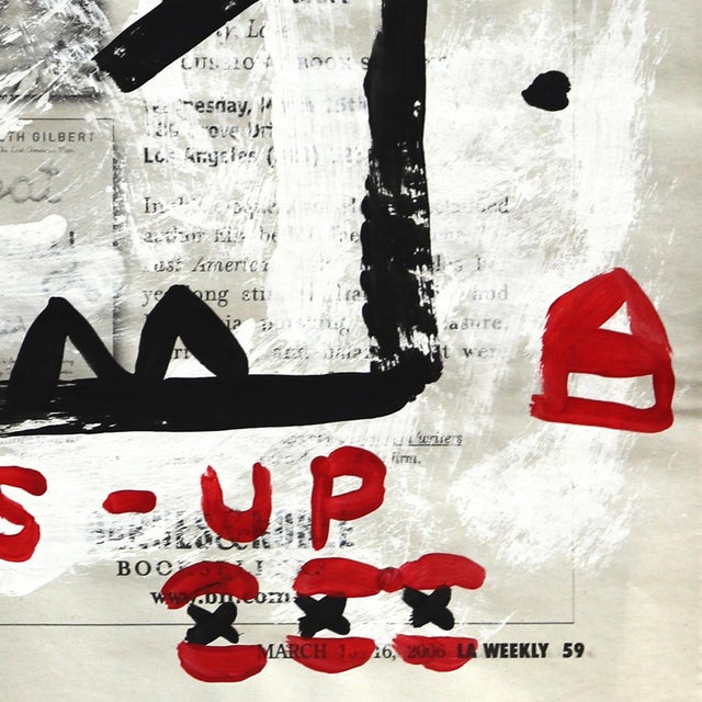 Perk Up Cats-Up - Original Food Pop Art Acrylic Painting on Newspaper For Sale - Image 4 of 6