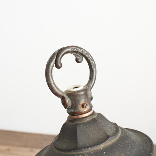 Brown Vintage Opaline Glass Pendant Light, 1920s For Sale - Image 8 of 9