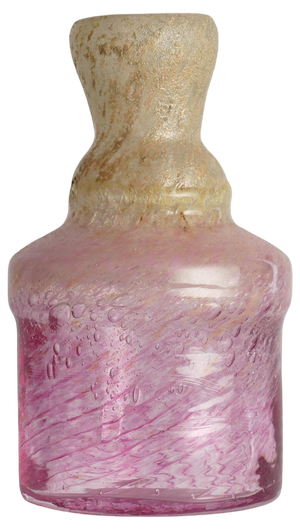 Bubblegum Pink and Yellow Art Glass Vase by Milan Vobruba, Sweden, 1980s