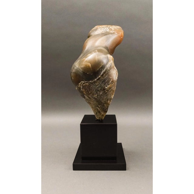Mid-Century Modern Mid 20th Century Lorrie Goulet, Signed Carved Stone Figurine Statue Sculpture For Sale - Image 3 of 8
