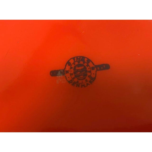 1950s Dansk Denmark Ihq Kobenstyle 13" Enameled Paella Pan - Red For Sale - Image 5 of 6