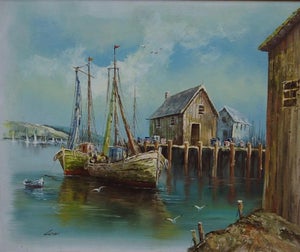Original Seascape Oil Painting, Ukrainian Artist Luini, Soviet Art 50-60