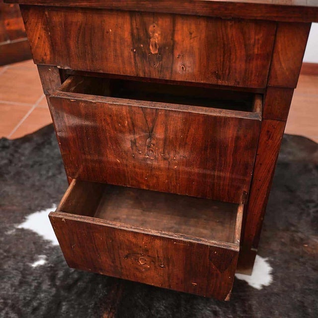 Wood Walnut Slab Cabinet with Three Drawers For Sale - Image 7 of 12