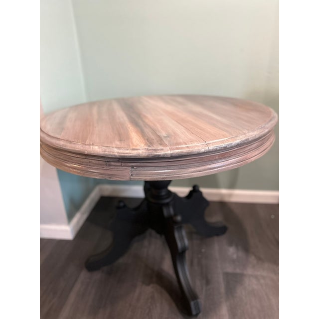 Late 19th Century Refinished Victorian-Inspired Pedestal Parlor Table For Sale - Image 5 of 9