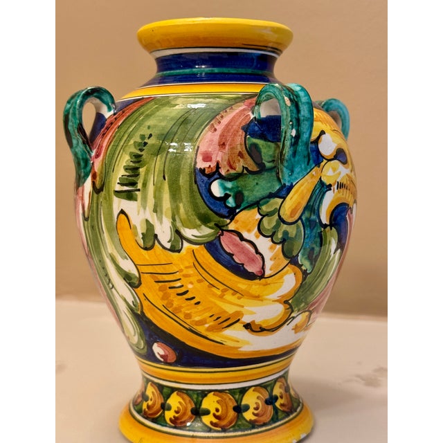 Italian Ceramicist Nereo Boaretto (1914–1977) Hand Painted Vase For Sale - Image 12 of 16
