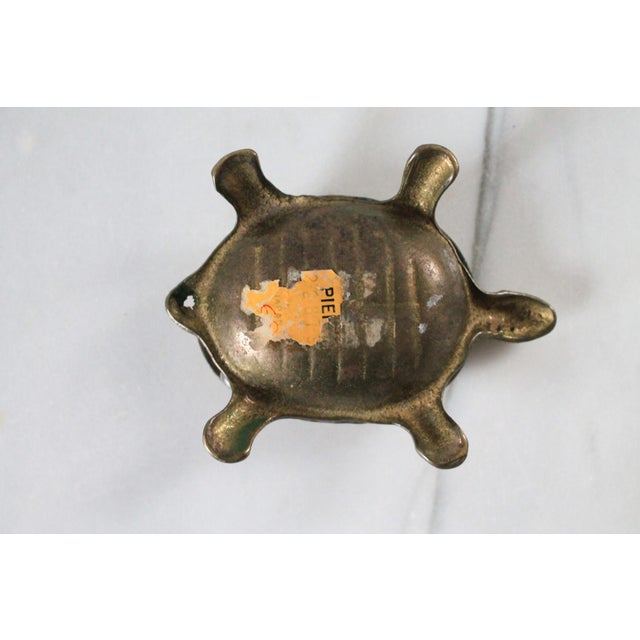 Brass Vintage Brass Turtle Incense Burner or Trinket Box For Sale - Image 8 of 8