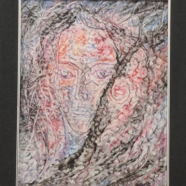Painted picture depicting a woman's face, author maya nagy 1982 artistic activity after having participated in numerous...