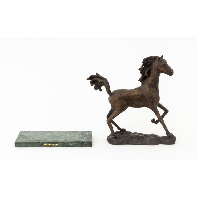 Bronze Tanya Poust Horse Patinated Bronze Sculpture, 1969 For Sale - Image 8 of 9