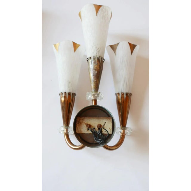 Mid-Century Wall Sconces from Lunel, Set of 3 For Sale - Image 11 of 11