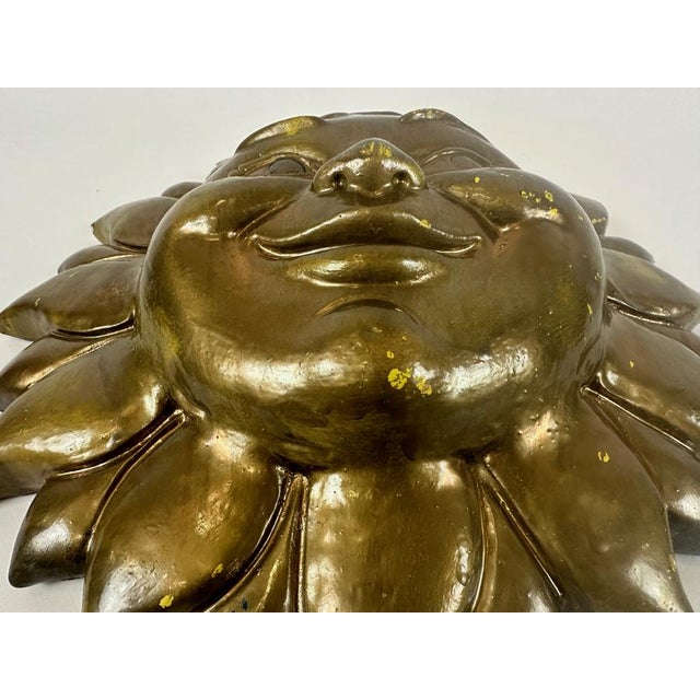 Vintage Concrete Wall Sun Face Sculpture, 1900s, in Very Good conditions. Designed before 1890