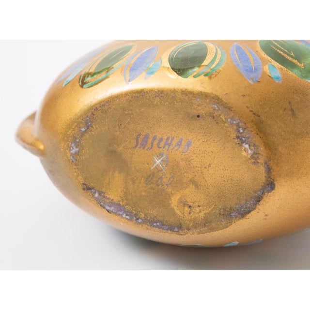 Mid 20th Century Sascha Brastoff Gold Ceramic Pitcher For Sale - Image 5 of 7